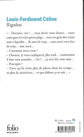 Verso de (AUT) Tardi -2012- Rigodon (Folio N°481)