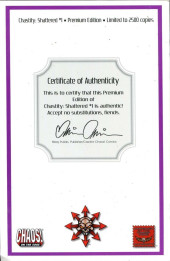 Verso de Chastity: Shattered (2001) -1Premium- Issue #1