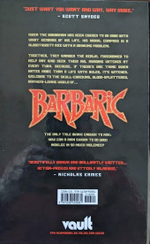 Verso de Barbaric (2021) -INT01- Book One : Murderable offenses