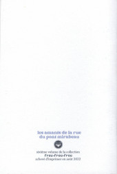 Verso de Les amants de la rue du pont Mirabeau - Les Amants de la rue du pont Mirabeau