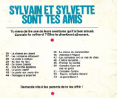 Verso de Sylvain et Sylvette (albums Fleurette nouvelle série) -54- La grande peur des compères