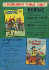 Verso de Le petit Sheriff -Rec15- Album N°15 (du n°150 au n°157)