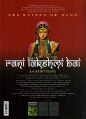 Verso de Les reines de sang - Rani Lakshmi Bai, la séditieuse -1- Volume 1