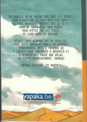 Verso de Yapaka -1- Manuel de survie pour parents d'ados qui pètent les plombs