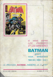 Verso de Superman et Batman et Robin -Rec22- Album N°23 (du n°69 au n°72)