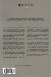 Verso de (DOC) Presses Universitaires Liège - ACME -8- 50 ans d'histoire des éditions Glénat - Des marges bédéphiliques au centre économique en passant par une quête du capital symbolique