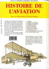 Verso de Histoire de l'aviation