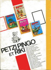 Verso de Petzi (1e Série) -12a1972- Petzi au Pôle Nord