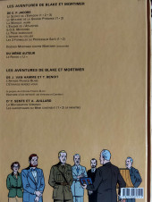 Verso de Blake et Mortimer (Les Aventures de) -13b2003- L'affaire Francis Blake