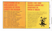 Verso de Tintin - Publicités -8Nes02- Une aventure de Tintin et ses amis : Tintin en syldavie
