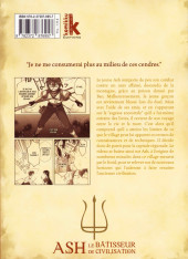 Verso de Ash, le bâtisseur de civilisation -4- Tome 4