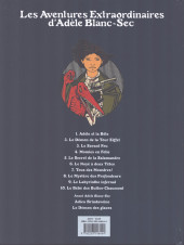 Verso de Adèle Blanc-Sec (Les Aventures Extraordinaires d') -1f2022- Adèle et la Bête