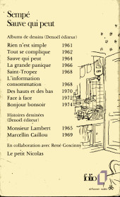 Verso de (AUT) Sempé -1964b1975- Sauve qui peut