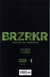 Verso de BRZRKR (Boom! Studios - 2021) -OS- Poetry of Madness
