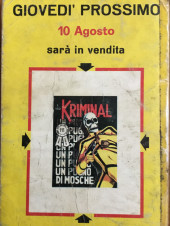 Verso de Kriminal (Editoriale Corno) -110- Una notte al museo grévin