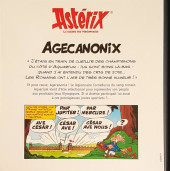 Verso de Astérix (Hachette - La boîte des irréductibles) -11Bis- Agecanonix dans Astérix aux jeux Olympiques