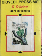 Verso de Kriminal (Editoriale Corno) -172- Avicularia Dannata, (L‘)