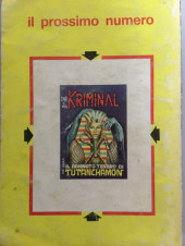 Verso de Kriminal (Editoriale Corno) -247- Ascensore Per L‘Inferno, (Un)