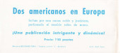Verso de 2 americanos en Europa (Toray - 1951) -4- Separados