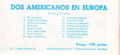 Verso de 2 americanos en Europa (Toray - 1951) -16- Golpe de mano