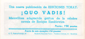 Verso de 2 americanos en Europa (Toray - 1951) -23- Golpe decisivo