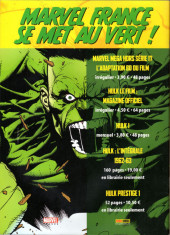 Verso de Marvel Méga -17- Hulk - Le magazine officiel du film