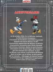 Verso de Les trésors du journal de Mickey - Disney 100 anniversaire
