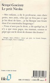 Verso de Le petit Nicolas - Tome 1Poche4