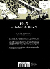 Verso de Les grands Personnages de l'Histoire en bandes dessinées -HS05- 1945  Le procès de Pétain