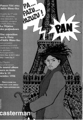 Verso de Adèle Blanc-Sec (Les Aventures Extraordinaires d') -Cat1998- Exposition Le Paris d'Adèle Blanc-Sec