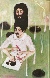 Verso de Sous la barbe mon âme est morte