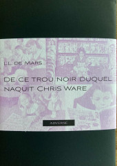 Verso de (DOC) De ce trou noir duquel naquit Chris Ware - De ce trou noir duquel naquit Chris Ware