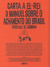 Verso de Clássicos da Literatura Portuguesa em BD -4- Carta a El-Rei D. Manuel sobre o achamento do Brasil