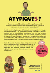 Verso de Atypiques ? Un voyage avec ceux qui pensent et ressentent différemment.