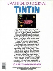Verso de (DOC) Journal Tintin -5- L'Aventure du journal Tintin - 40 ans de bande dessinée