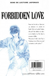 Verso de Forbidden Love -9- Tome 9