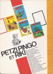 Verso de Petzi (1e Série) -4a- Petzi au pays du sommeil