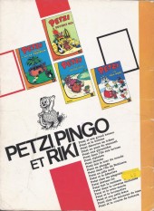 Verso de Petzi (1e Série) -16- Petzi fait la moisson