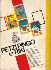 Verso de Petzi (1e Série) -17- Petzi dans la caverne enchantée