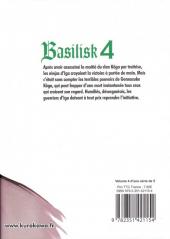 Verso de Basilisk -4- Tome 4