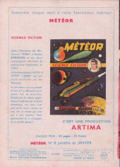 Verso de Météor (1re Série - Artima) -7- Au secours de Mars