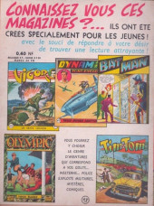 Verso de Aventures Film (1re série - Artima) -95- Le départ de Réginaldo