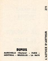 Verso de Mini-récits et stripbooks Spirou -MR1415- L'astuce d'Arthur