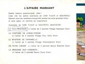 Verso de Cari Fleur -4- L'affaire Markant