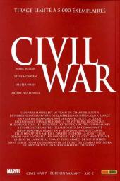 Verso de Civil War - Tome 7VC