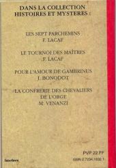 Verso de Histoires et mystères (Collection) -Cof- La croix Mosane