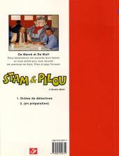 Verso de Stam et Pilou (Les aventures involontaires de) -1- Drôles de détectives