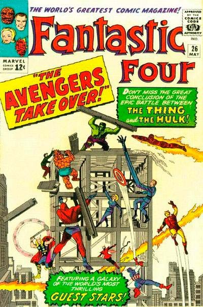 Couverture de Fantastic Four Vol.1 (1961) -26- The Avengers take over !