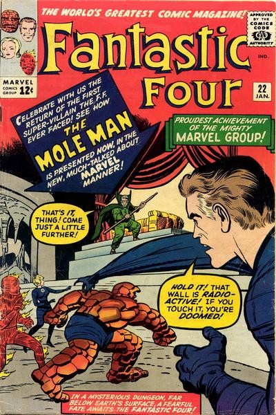 Couverture de Fantastic Four Vol.1 (1961) -22- The return of the mole man !