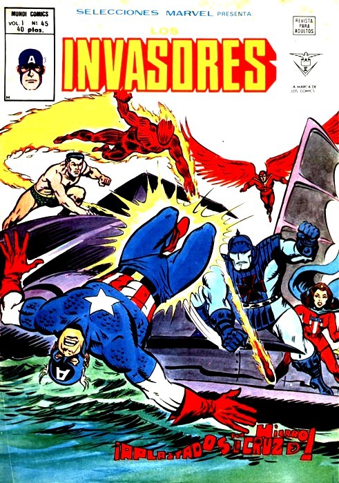 Couverture de Selecciones Marvel (Vol.1) -45- Los Invasores: ¡Aplastados por la Cruz de Hierro!